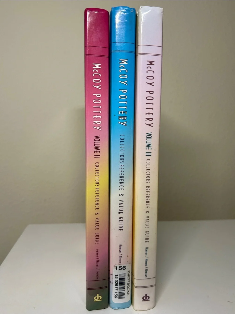 Mccoy Pottery Hardcover Reference Books Volumes I, II, and III